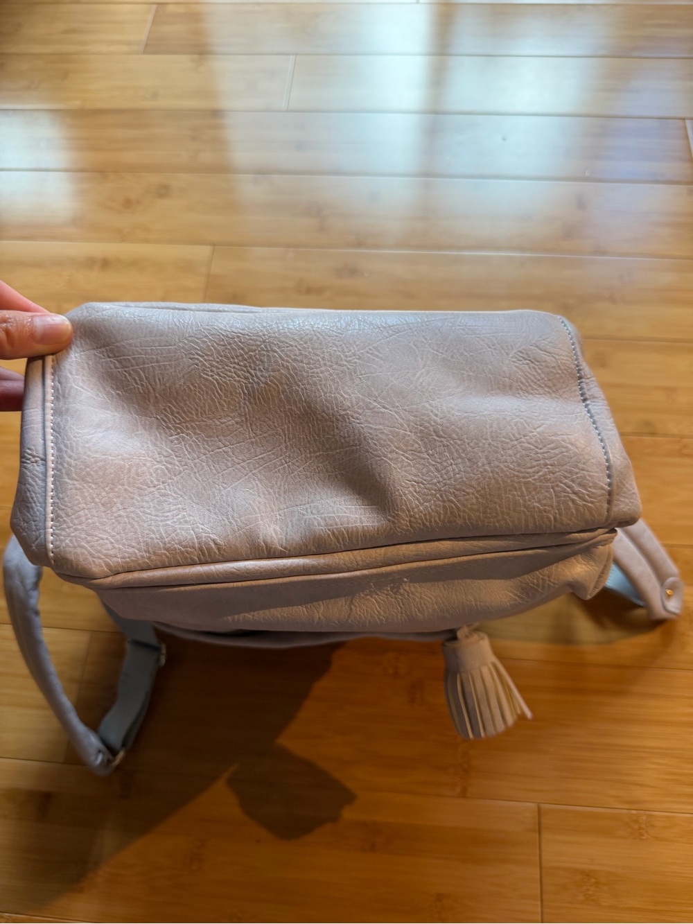 Monopoly Cratte Mini Leather Backpack – Gray Lavender - Picture 8 of 14